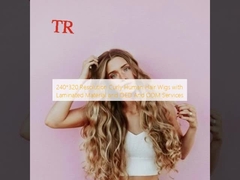240*320 Risoluzioni Perrucche per capelli umani ricci con materiale stratificato e servizi OED e ODM