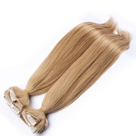 Brazilian Straight Clipped In Hair Extensions Golden Blonde For Woman